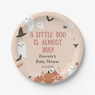  Cute A Little Boo Halloween Baby Shower Paper Plate