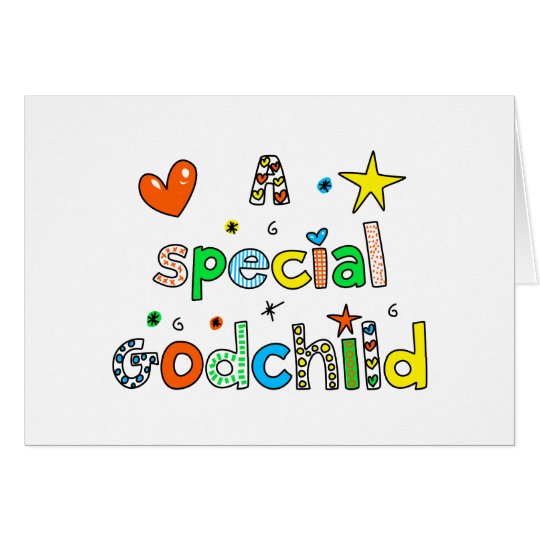 Cute A Special Godchild Text Expression Card
