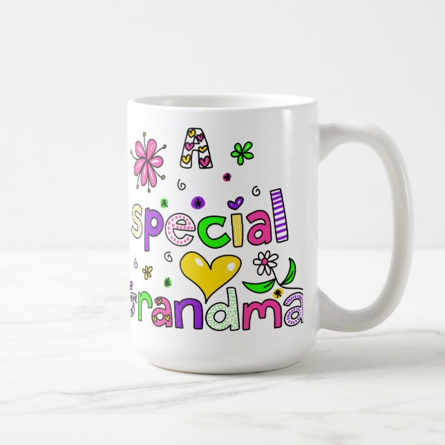 Cute A Special Grandma Granny Text Expression Coffee Mug (Right)