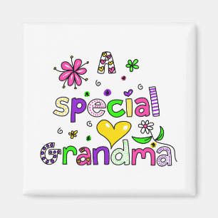 Cute A Special Grandma Granny Text Expression Magnet