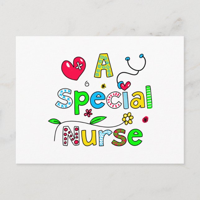 Cute A Special Nurse Greeting Text Expression Postcard (Front)