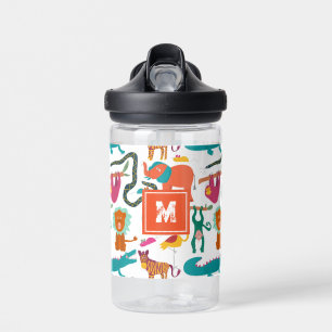 Cute Abstract Animals Kids Pattern Water Bottle