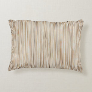 Cute abstract brown lines design accent pillow