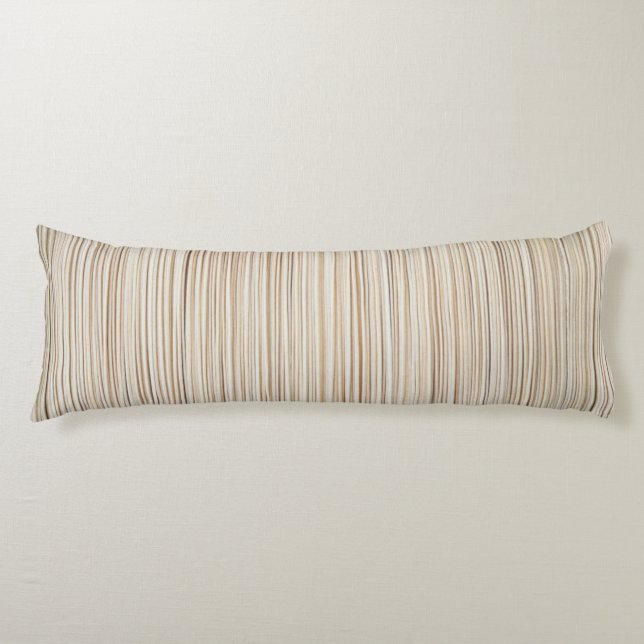 Cute abstract brown lines design body pillow (Front)