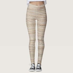 Cute abstract brown lines design leggings