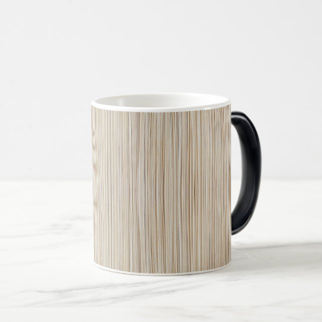 Cute abstract brown lines design magic mug (Front Right)