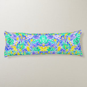Cute abstract colourful spring flowers body pillow