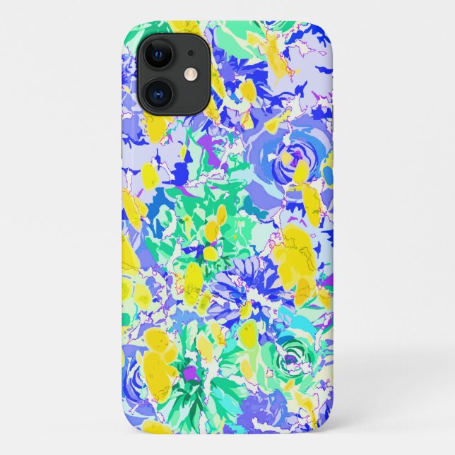 Cute abstract colourful spring flowers Case-Mate iPhone case (Back)