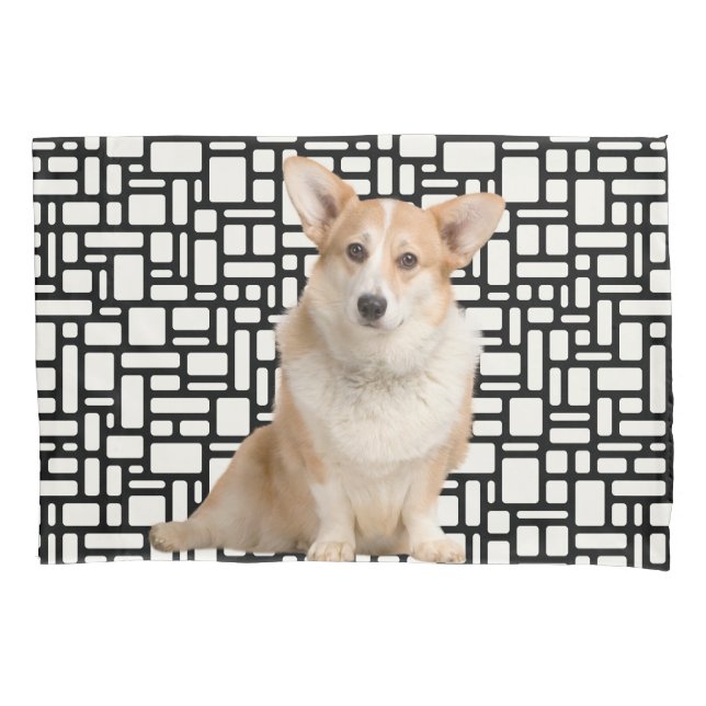 Cute Abstract Corgi Pillowcase (Front)