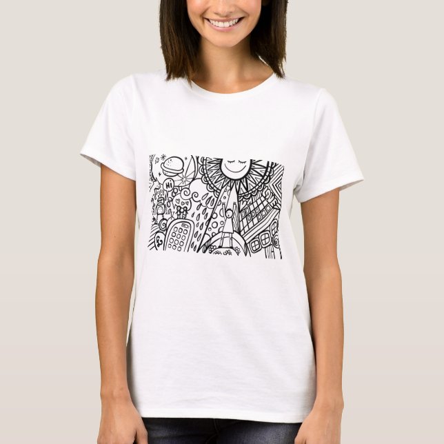 Cute abstract drawing- T-Shirt (Front)