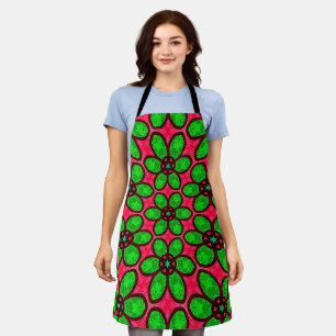 Cute Abstract Flowers Pattern Apron