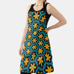 Cute Abstract Flowers Pattern Apron