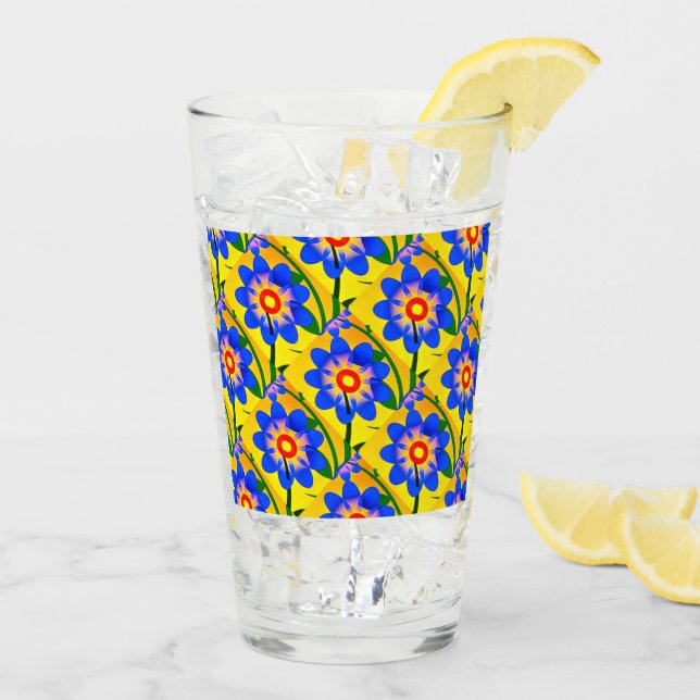 Cute Abstract Flowers Pattern Glass (Back Ice)