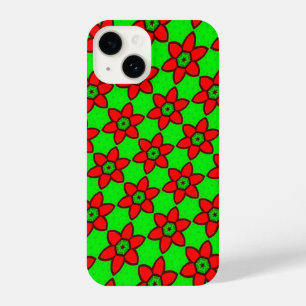 Cute Abstract Flowers Pattern iPhone 14 Case