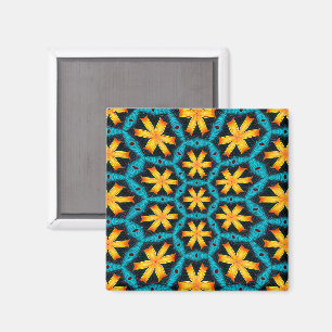 Cute Abstract Flowers Pattern Magnet