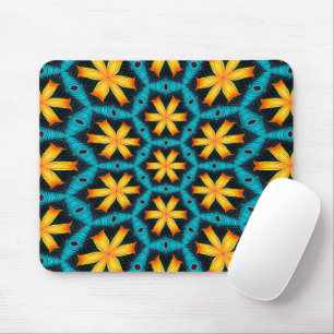 Cute Abstract Flowers Pattern Mouse Pad