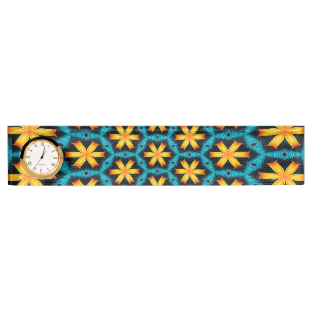 Cute Abstract Flowers Pattern Nameplate (Front)