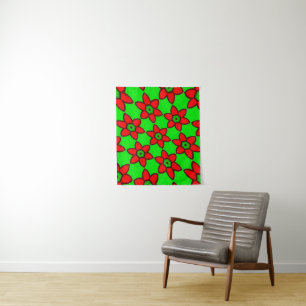 Cute Abstract Flowers Pattern Tapestry
