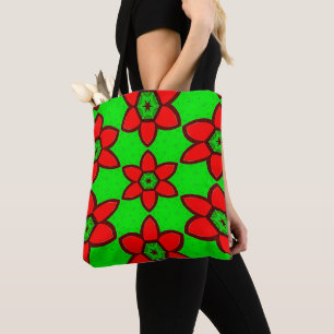 Cute Abstract Flowers Pattern Tote Bag