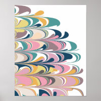 Cute Abstract Marble Paint Swirl in Pink