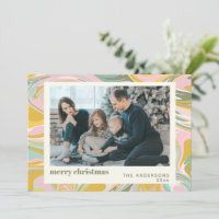 Cute Abstract Marble Swirl Pink Gold Photo