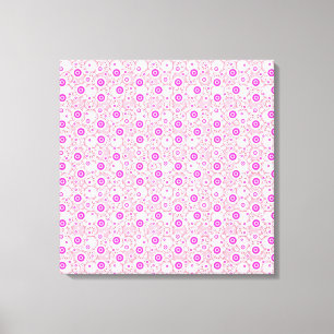 Cute abstract pinky dots patterns canvas print
