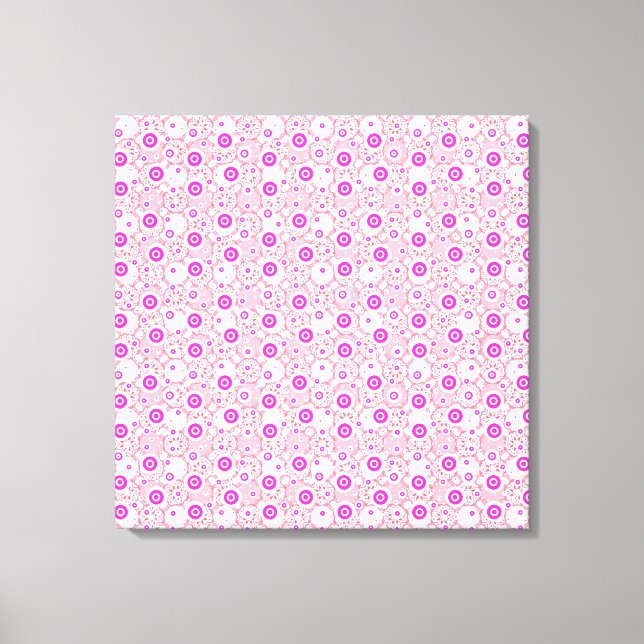 Cute abstract pinky dots patterns canvas print (Front)