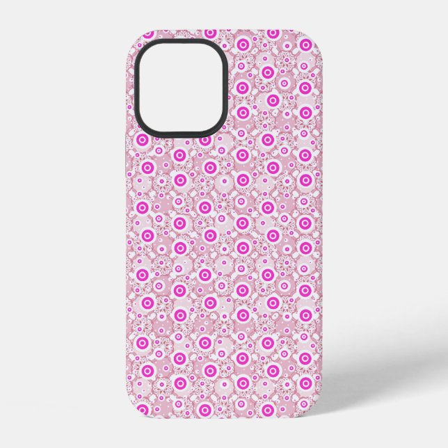 Cute abstract pinky dots patterns iPhone case (Back)