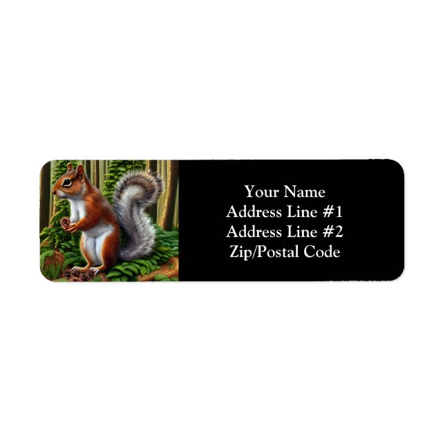 Cute Abstract Squirrel With Pinecones (Front)