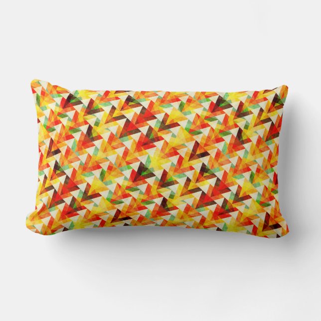 Cute abstract triangles design lumbar pillow (Front)