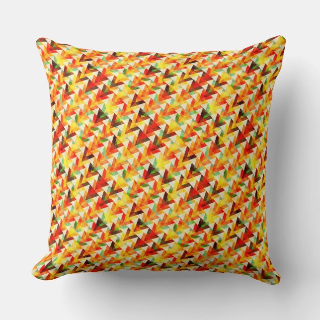 Cute abstract triangles pattern throw pillow (Front)
