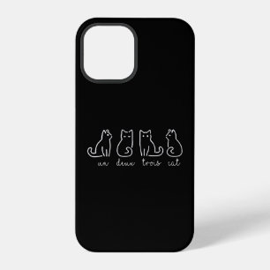 Cute Abstract Un Deux Trois Cat French Kitty iPhone 12 Pro Case