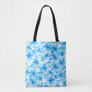 Cute abstract watercolor floral chintz seamless pa tote bag