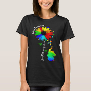 Cute Accept Understand Love Autism Awareness Sunfl T-Shirt