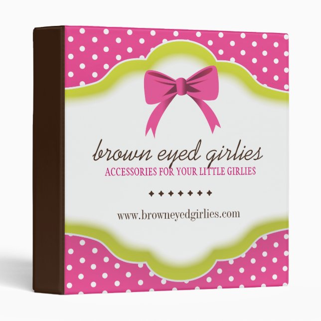 Cute Accessory Shop Portfolio Binder (Front/Spine)