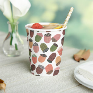 Cute Acorn fall all-over print Paper Cups