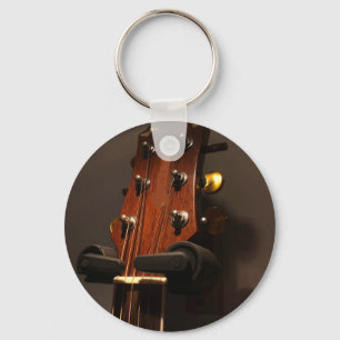 Cute Acoustic Guitar Keychain