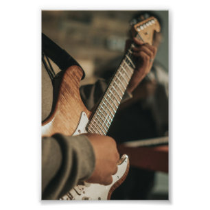 Cute Acoustic Guitar Photo Print