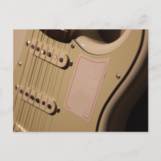 Cute Acoustic Guitar Postcard (Front)