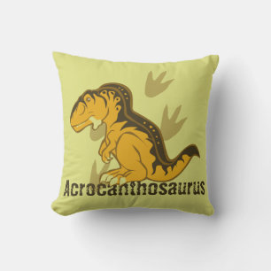Cute Acrocanthosaurus Throw Pillow