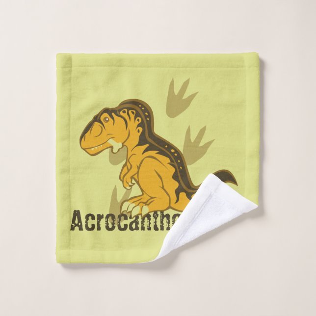 Cute Acrocanthosaurus Wash Cloth (Wash Cloth)