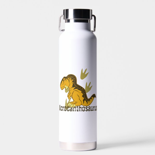 Cute Acrocanthosaurus Water Bottle (Front)