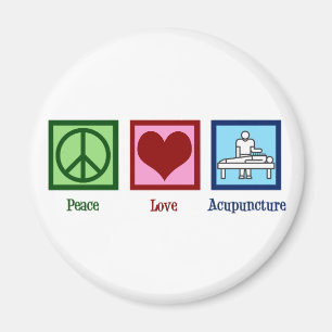 Cute Acupuncturist Peace Love Acupuncture Magnet