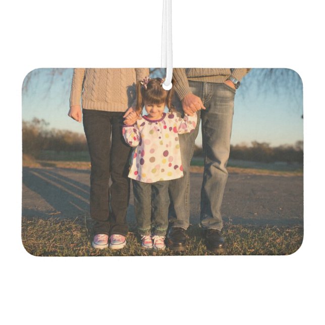 Cute Add Your Own Photo Monogram Air Freshener (Front)