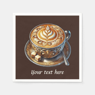 Cute add your text coffee napkin