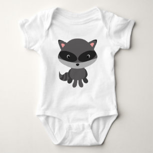 Cute, adorable baby raccoon bodysuit