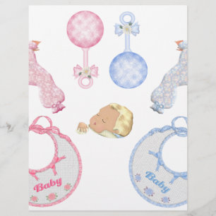 Cute Adorable Baby Shower Crib Nursery Footprints