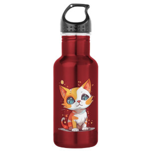 Cute Adorable Brown Cat 532 Ml Water Bottle