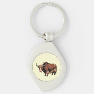 Cute & adorable brown Yak Keychain
