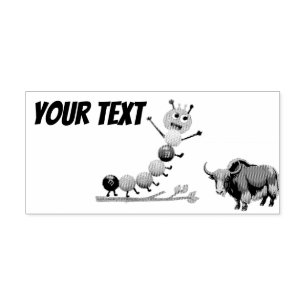 Cute & adorable brown Yak  Self-inking Stamp